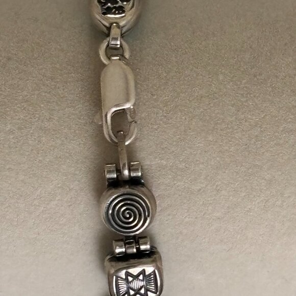 Carolyn Pollack Double Sided Reversible Turquoise Coral Lapis Lazuli Bracelet - Picture 13 of 15